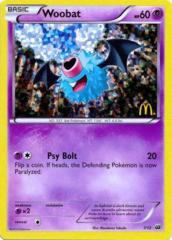 Woobat 7/12 Confetti Holo Promo - 2012 McDonald's Campaign